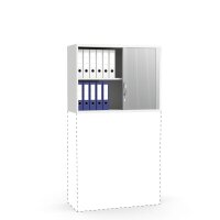 Rollladen-Aufsatzschrank MULTI M pro Dekor weißB...
