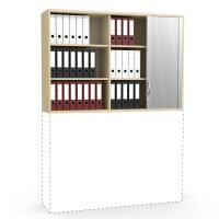 Rollladen-Aufsatzschrank MULTI M pro BuchedekorB 1600 x H 1110 x T 420 mm