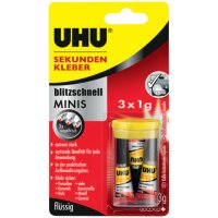 UHU Minis Sekundenkleber 3x 1,0 g, 3 St. gallery