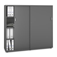 Schiebet&uuml;renschrank MULTI M pro Dekor anthrazitB...