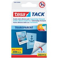 tesa TACK doppelseitige Klebepads für max. 20,0 g 1,0 x 1,0 cm, 200 St.