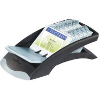 DURABLE Visitenkartenbox VISIFIX® DESK VEGAS schwarz, für bis zu 100 Visitenkarten