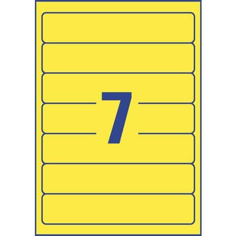 L4765-20 Ordner-Etiketten - schmal/kurz, (A4 - 20 Blatt) 140 Stück, gelb
