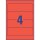 L4766-20 Ordner-Etiketten - breit/kurz, (A4 - 20 Blatt) 80 Stück, rot