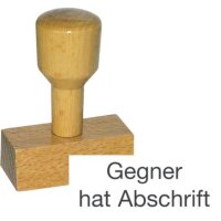 Vorgangsstempel - Gegner hat Abschrift