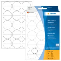 HERMA Folien-Verschlussetiketten transparent 
