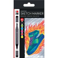 Marabu Graphix Sketch Filzstifte farbsortiert
