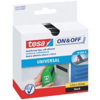 tesa Klettband ON & OFF® schwarz, 1 R