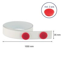 FRANKEN Magnetband weiß 35,0 mm x 1,0 m