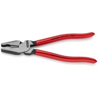KNIPEX 02 01 225 SB Kraft-Kombizange mit Kunststoff überzogen schwarz atramentiert 225 mm (SB-Karte/Blister)