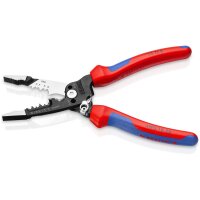 KNIPEX 13 72 8 WireStripper Multifunktions-Elektrikerzangen amerikanisches Modell mit Mehrkomponenten-Hüllen schwarz atramentiert 200 mm