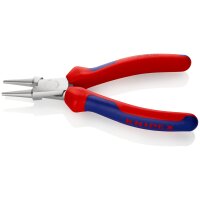 KNIPEX 22 05 160 Rundzange mit Mehrkomponenten-Hüllen verchromt 160 mm