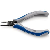 KNIPEX 34 42 130 Präzisions-Elektronik-Greifzange mit Mehrkomponenten-Hüllen brüniert 130 mm