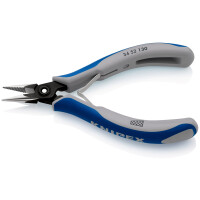 KNIPEX 34 52 130 Präzisions-Elektronik-Greifzange mit Mehrkomponenten-Hüllen brüniert 130 mm