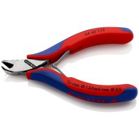 KNIPEX 64 42 115 SB Elektronik-Vornschneider mit Mehrkomponenten-Hüllen 115 mm (SB-Karte/Blister)