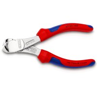 KNIPEX 67 05 140 Kraft-Vornschneider mit Mehrkomponenten-Hüllen verchromt 140 mm