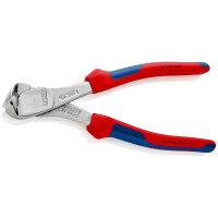 KNIPEX 67 05 200 Kraft-Vornschneider mit Mehrkomponenten-Hüllen verchromt 200 mm