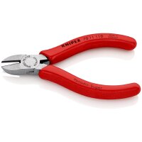 KNIPEX 70 11 110 Seitenschneider mit Kunststoff überzogen schwarz atramentiert 110 mm