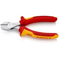 KNIPEX 73 06 160 SB X-Cut® Kompakt-Seitenschneider hochübersetzt isoliert mit Mehrkomponenten-Hüllen, VDE-geprüft verchromt 160 mm (SB-Karte/Blister)