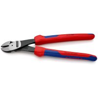 KNIPEX 74 22 250 Kraft-Seitenschneider mit Mehrkomponenten-Hüllen schwarz atramentiert 250 mm