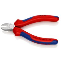 KNIPEX 76 05 125 Seitenschneider für Elektromechaniker mit Mehrkomponenten-Hüllen verchromt 125 mm