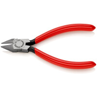 KNIPEX 76 81 125 Seitenschneider für Elektromechaniker mit Kunststoff überzogen schwarz atramentiert 125 mm
