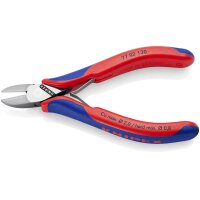 KNIPEX 77 02 130 Elektronik-Seitenschneider mit Mehrkomponenten-Hüllen 130 mm