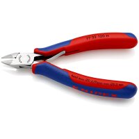 KNIPEX 77 32 120 H Elektronik-Seitenschneider mit eingesetzter Hartmetallschneide mit Mehrkomponenten-Hüllen 120 mm
