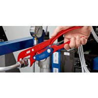 KNIPEX 83 60 020 Rohrzange S-Maul mit Schnelleinstellung rot pulverbeschichtet 560 mm