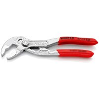 KNIPEX 87 03 125 Cobra® Hightech-Wasserpumpenzange mit rutschhemmendem Kunststoff überzogen verchromt 125 mm