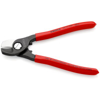 KNIPEX 95 11 165 SB Kabelschere mit Kunststoff überzogen brüniert 165 mm (SB-Karte/Blister)