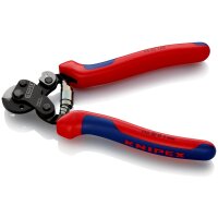 KNIPEX 95 62 160 SB Drahtseilschere auch für hochfeste Drahtseile mit Mehrkomponenten-Hüllen brüniert 160 mm (SB-Karte/Blister)