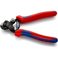 KNIPEX 95 62 160 TC Drahtseilschere für Reifencord mit Mehrkomponenten-Hüllen brüniert 160 mm
