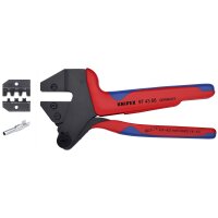 KNIPEX 97 43 66 Crimp-Systemzange MC4 EVO2 für auswechselbare Crimpeinsätze für MC4 Multi-Connect-Verbinder (bis 6 mm²) mit Mehrkomponenten-Hüllen brüniert 200 mm
