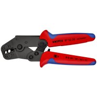 KNIPEX 97 52 20 Crimpzange kurze Bauform mit Mehrkomponenten-Hüllen brüniert 195 mm