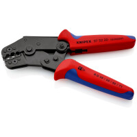 KNIPEX 97 52 20 Crimpzange kurze Bauform mit Mehrkomponenten-Hüllen brüniert 195 mm