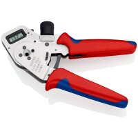 KNIPEX 97 52 63 DG Vierdornpresszange für gedrehte Kontakte mit Mehrkomponenten-Hüllen verchromt 195 mm