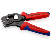 KNIPEX 97 53 09 SB Selbsteinstellende Crimpzange für Aderendhülsen mit Fronteinführung mit Mehrkomponenten-Hüllen brüniert 190 mm (SB-Karte/Blister)
