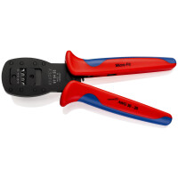 KNIPEX 97 54 25 Crimpzange für Miniaturstecker Parallelcrimp für Stecker der Serie Micro-Fit™ von Molex LLC mit Mehrkomponenten-Hüllen brüniert 190 mm