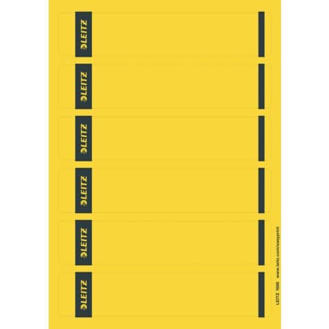 1686 PC-beschriftbare Rückenschilder - Papier, kurz/schmal, 150 Stück, gelb
