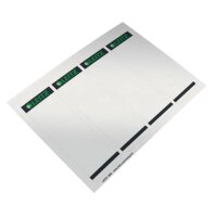 1685 PC-beschriftbare Rückenschilder - Papier, kurz/breit, 400 Stück, grau