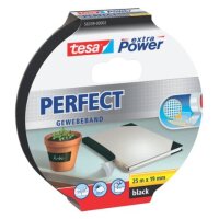 tesa PERFECT Gewebeband schwarz 19,0 mm x 25,