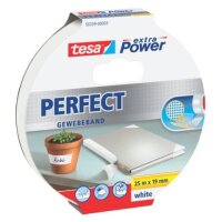 tesa PERFECT Gewebeband weiß 19,0 mm x 