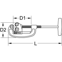Stahl-Rohrabschneider, 1/8"-2"