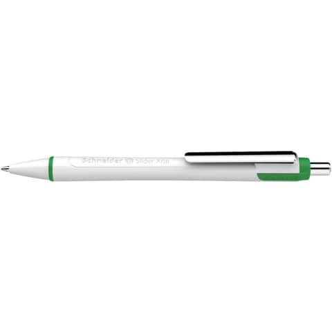 Schneider Kugelschreiber Slider Xite weiß Schreibfarbe grün, 1 St.