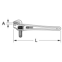 Aluminium-Einhand-Rohrzange, 2"