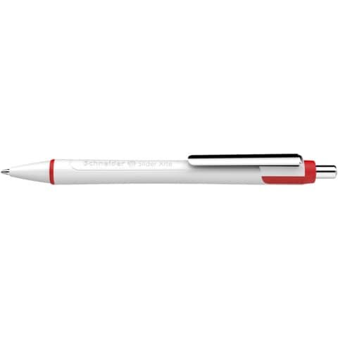 Schneider Kugelschreiber Slider Xite weiß Schreibfarbe rot, 1 St.