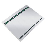 1686 PC-beschriftbare Rückenschilder - Papier, kurz/schmal, 600 Stück, grau