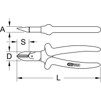 Diagonal-Seitenschneider, 130mm