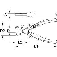 Abisolierzange, 176mm